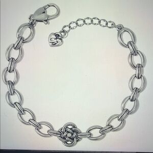 Brighton Silver Link Bracelet with Heart Charm
